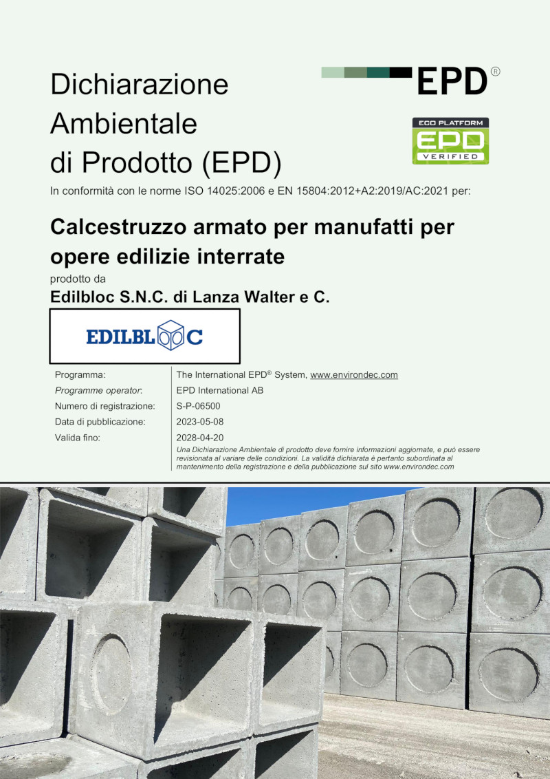 Certificazione per manufatti in cemento con contenuto di riciclato a norma CAM